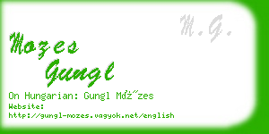 mozes gungl business card